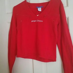 Pepe Jeans London NWT Red Top Sz XL
